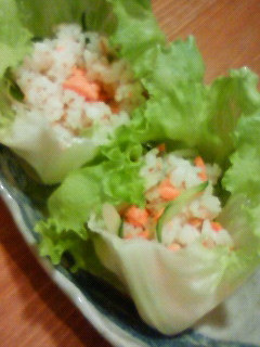 レタスで巻いて〜パリポリ野菜寿司-レシピのメイン写真