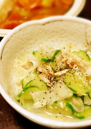 あと一品！ツナとキュウリと大根の酢の物-レシピのメイン写真
