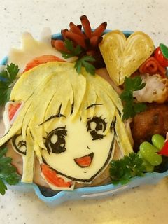 プリキュアのキュアハートのキャラ弁♪♪-レシピのメイン写真