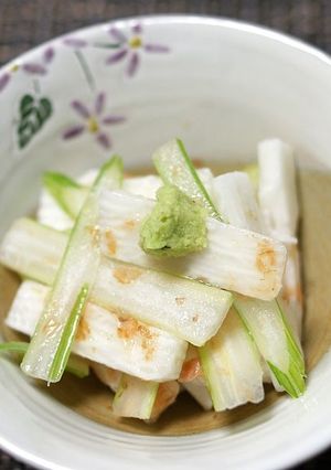 セロリと山芋のわさび醤油かけ-レシピのメイン写真