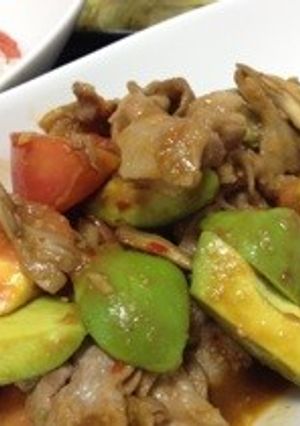 アボカドと豚ロースの甘辛炒め-レシピのメイン写真
