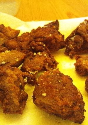 鶏のレバーとはつ　お好み焼き粉　から揚げ-レシピのメイン写真