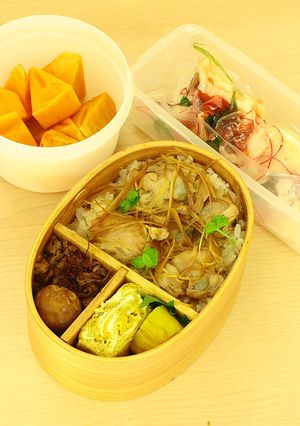 江戸前蛤の炊き合わせ弁当-レシピのメイン写真