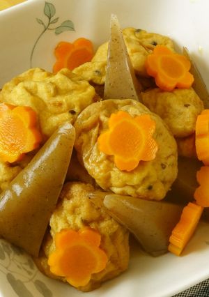 お弁当に　こんにゃくとがんもどきの甘辛煮-レシピのメイン写真