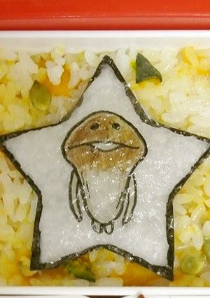 縁取りご飯シートでアップリケ風キャラ弁-レシピのメイン写真