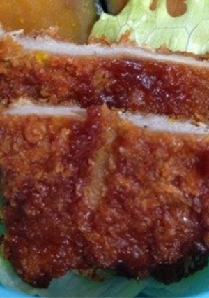 お弁当の1品に！カツのケチャップ炒め-レシピのメイン写真