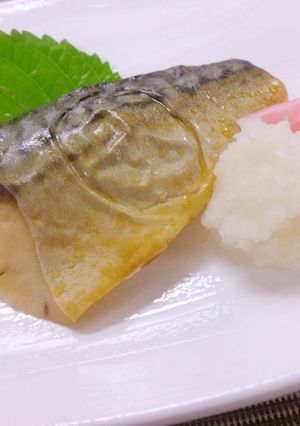 鯖の塩焼きと付け合せ-レシピのメイン写真