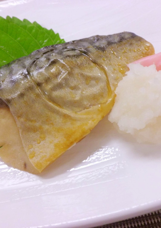 鯖の塩焼きと付け合せ-レシピのメイン写真