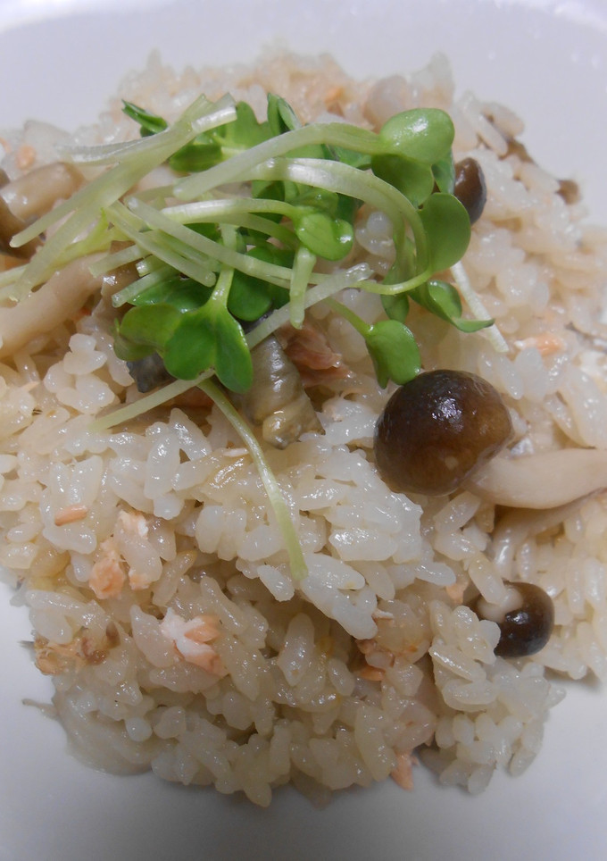 きのこと秋鮭の炊き込みご飯-レシピのメイン写真