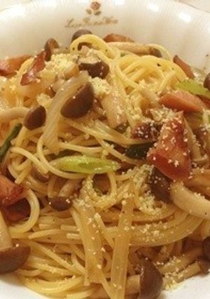 しめじと葱の和風パスタ♡簡単-レシピのメイン写真