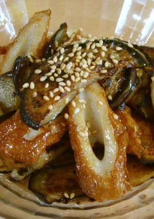 お弁当にも☆ナスと竹輪のめんつゆ炒め-レシピのメイン写真