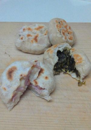 お好み焼き粉でおやき２種-レシピのメイン写真
