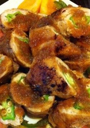 オクラの肉巻〜おろしダレ〜-レシピのメイン写真
