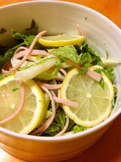 セロリ、白アスパラ、ハムのレモンサラダ-レシピのメイン写真