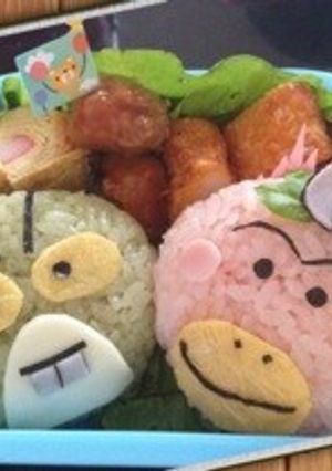 簡単!遠足キャラ弁☆はなかっぱ&がりぞー-レシピのメイン写真