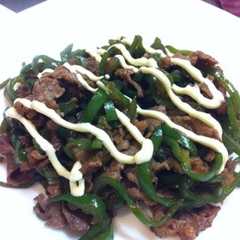รูปของ シンプル！肉ピーマン炒め