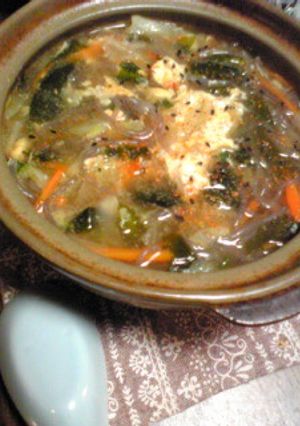 とろとろ卵と満点野菜のスープ鍋-レシピのメイン写真
