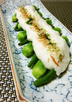山芋擦って*オクラの山かけ-レシピのメイン写真