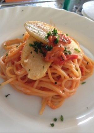 濃厚！じゃがいものトマトクリームパスタ-レシピのメイン写真