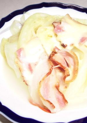 キャベツとベーコン煮、チーズのせ-レシピのメイン写真