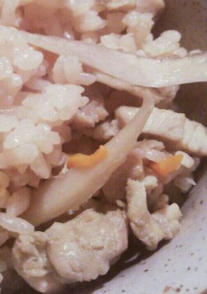 鶏ゴボウ炊き込みご飯-レシピのメイン写真