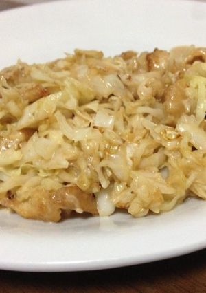 鶏皮とキャベツのマヨポン炒め-レシピのメイン写真