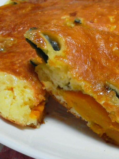 さつま芋・南瓜のレモン煮をホットケーキに-レシピのメイン写真