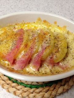 ♡超簡単すぎ♪ポテトとハムのチーズ焼き-レシピのメイン写真