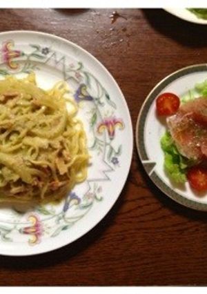 簡単イタリアン!!バジルクリームパスタ♬-レシピのメイン写真