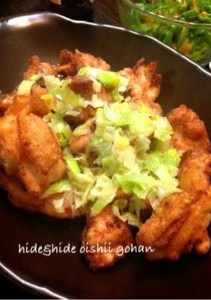 鶏から揚げにネギ塩タレをかけて-レシピのメイン写真