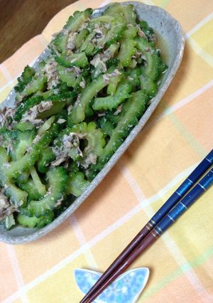 簡単　サバ缶（水煮）とゴーヤあえ-レシピのメイン写真