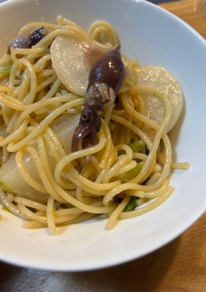 【ホットクック】ホタルイカとカブのパスタ-レシピのメイン写真
