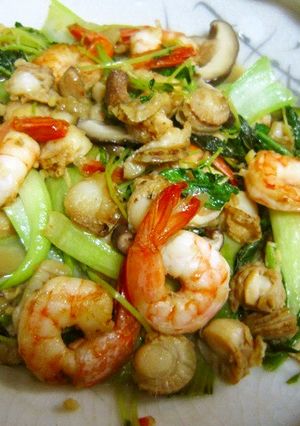 ベビーホタテと海老のチンゲン菜炒め-レシピのメイン写真