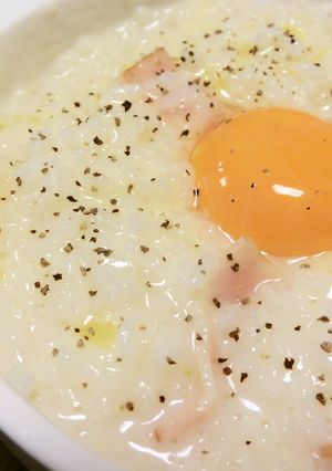 カルボナーラ風ミルク粥-レシピのメイン写真