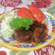 お家にあるもので茄子の肉詰めハンバーグ