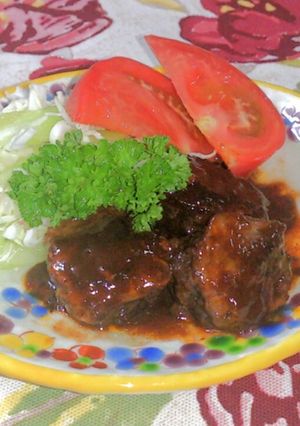 お家にあるもので茄子の肉詰めハンバーグ-レシピのメイン写真