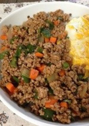 なんちゃって、ロコモコ風丼-レシピのメイン写真