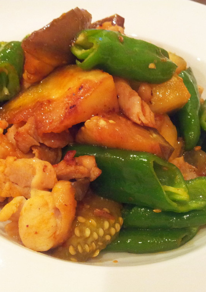京野菜と鶏肉の豆板醤炒め-レシピのメイン写真
