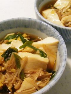 豆腐となめたけ♦卵とじ-レシピのメイン写真