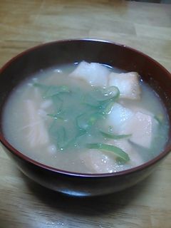 麩とえのきの味噌汁-レシピのメイン写真