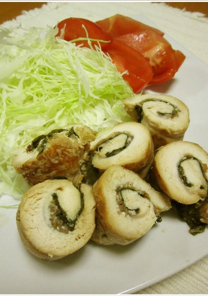 照り焼き風☆簡単ささみの梅シソ巻き-レシピのメイン写真