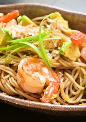 【アボカド焼き蕎麦（そば）】わさび醤油味-レシピのメイン写真