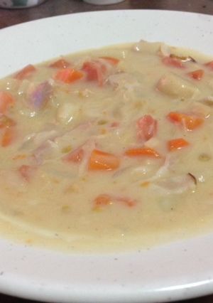 トマほたてチャウダー(オラーチョスープ)-レシピのメイン写真