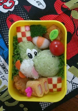 マリオキャラ弁～ヨッシー♪-レシピのメイン写真