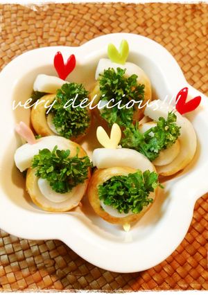 パセリでくるくるちくわ②-レシピのメイン写真