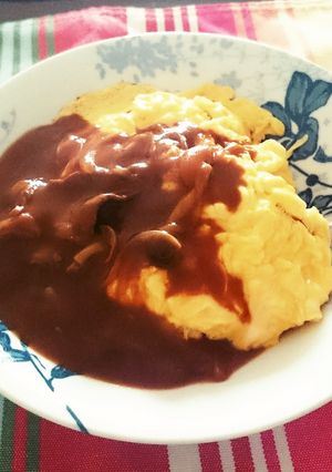 オムハヤシ☆ハヤシライスリメイク料理-レシピのメイン写真