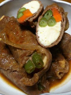 野菜の肉巻き(すき焼き風)-レシピのメイン写真