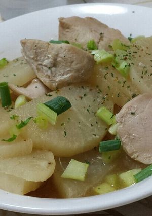 鶏肉と焼き大根のシンプル煮-レシピのメイン写真