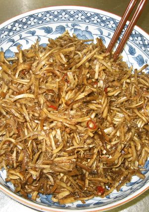 エコ料理、椎茸の軸のキンピラ-レシピのメイン写真