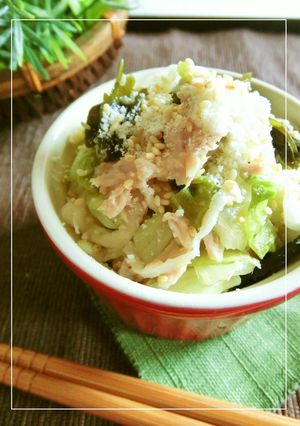 キャベツとツナと粉わかめの胡麻酢和え-レシピのメイン写真